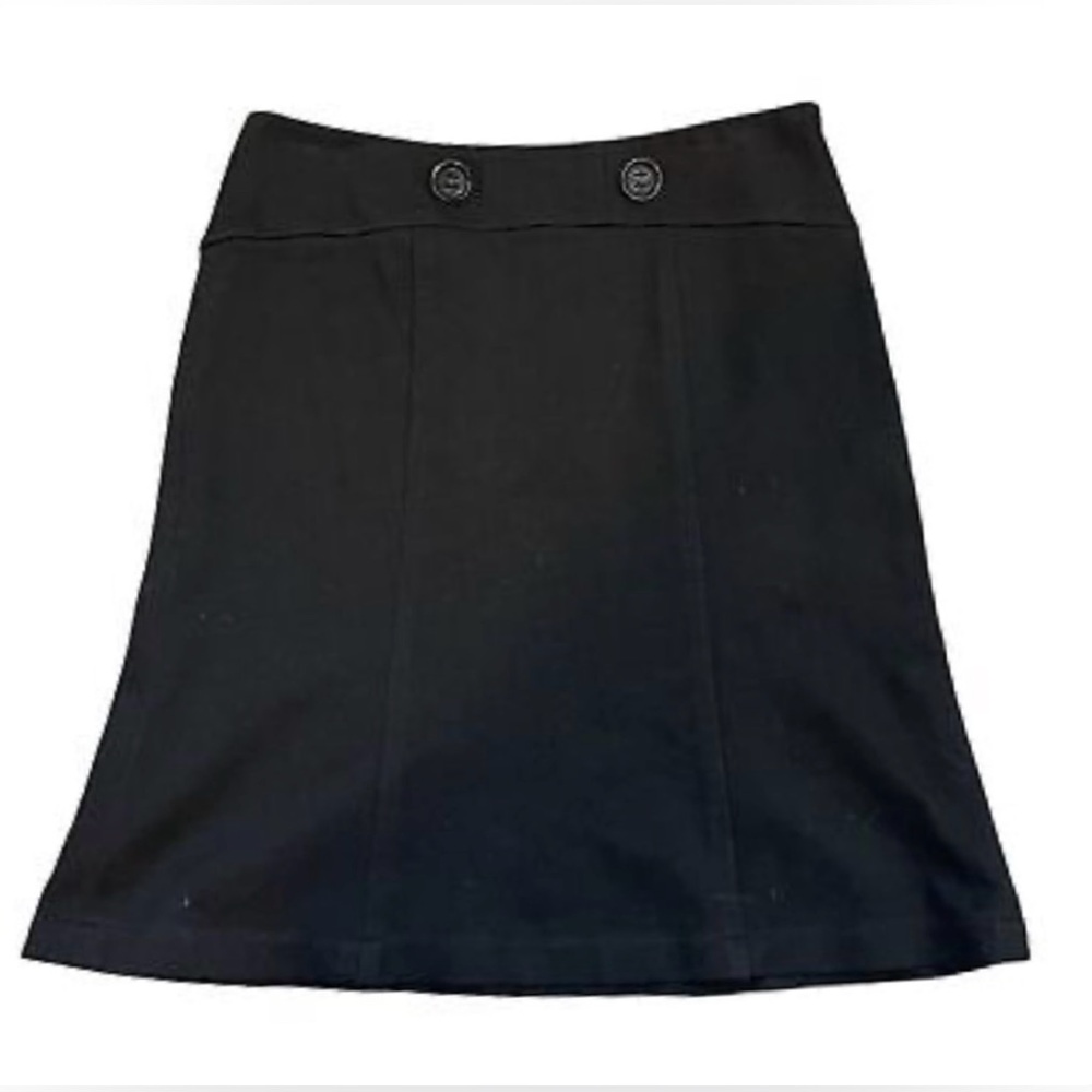 Etcetera Black Cotton Blend A Line Skirt Sz 6